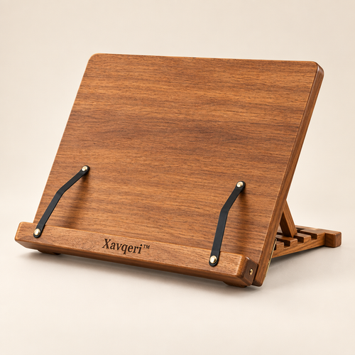 Xavqeri™ Adjustable-Angle Solid Wood Reading Stand image 01