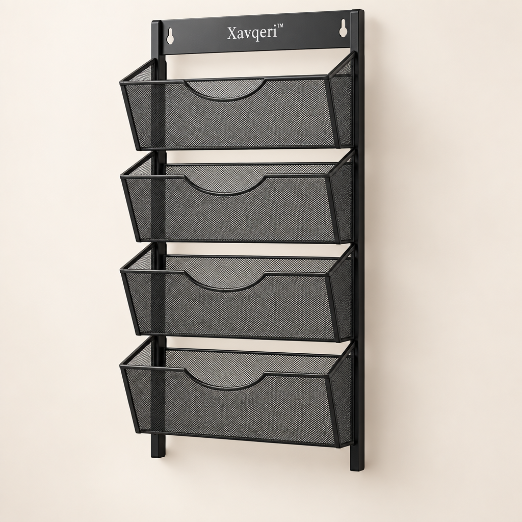 Xavqeri™ Wall-Mounted Newspaper Display Rack image 01