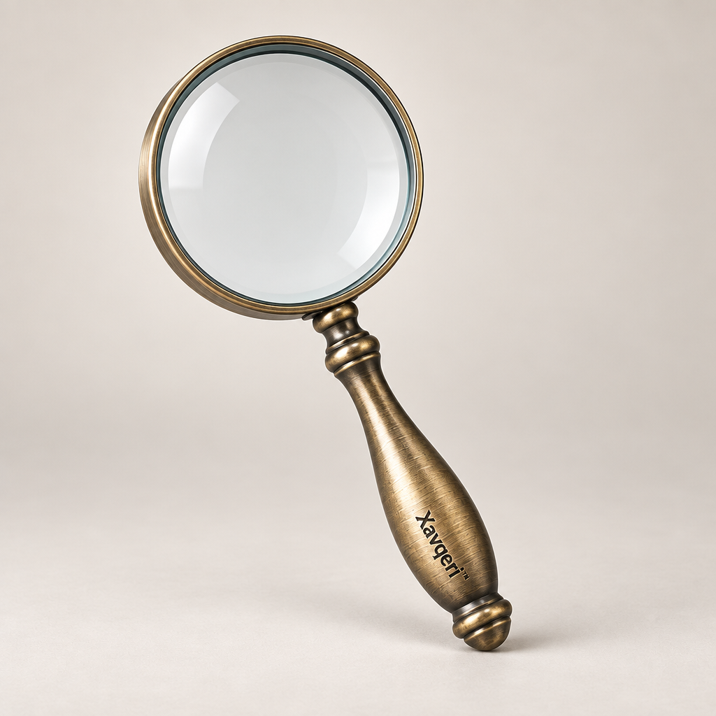 Xavqeri™ Vintage Metal Reading Magnifier image 01